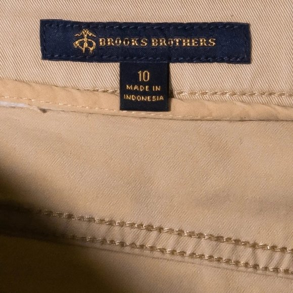 Brooks Brothers Chino Pants Beige High Waist Straight Leg Preppy Career Work 10 - Picture 3 of 5